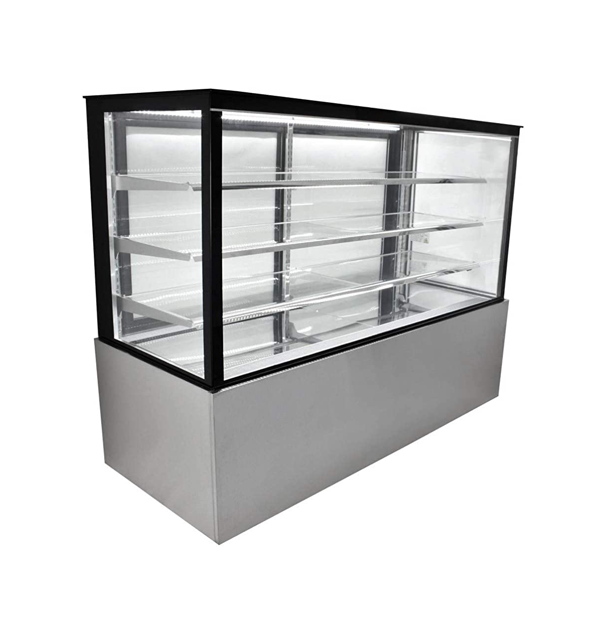 Vertical glass pastry refrigerator