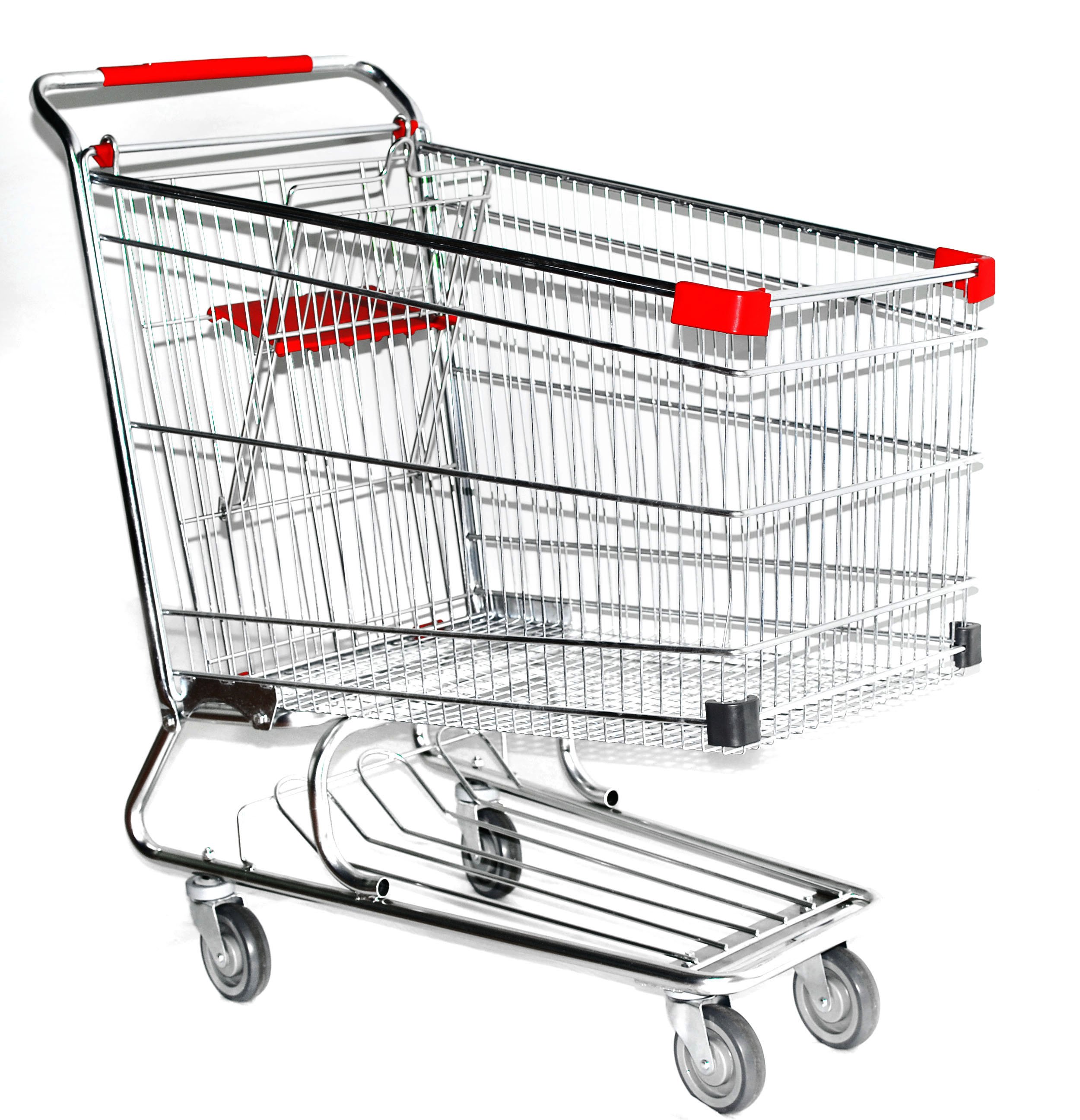 Supermarket trolleys chrome